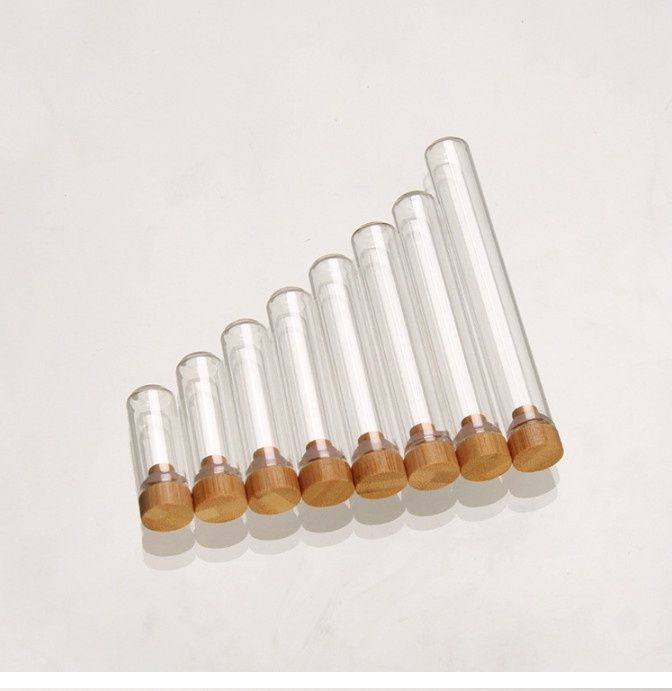 Test tube bottle with bamboo cover