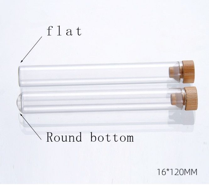 Test tube bottle with bamboo cover